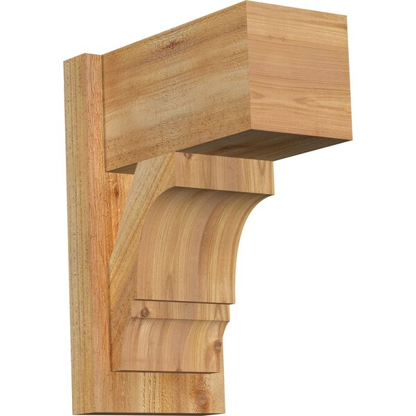 Ekena Millwork Balboa Block Rough Sawn Outlooker, Western Red Cedar, 8"W x 14"D x 18"H OUT08X14X18BOA05RWR - main